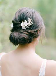 Blooming Low Bun wedding hairstyle