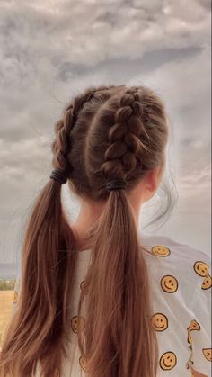 Double Dutch Braided Pony school girl hairstyle